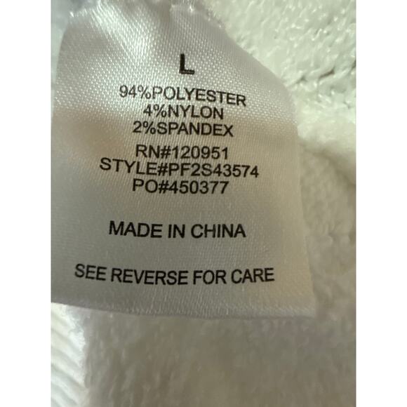 Pink Rose White Argyle Knit Long Sleeve Button Down Cardigan Sweater Top Size L - Picture 4 of 4